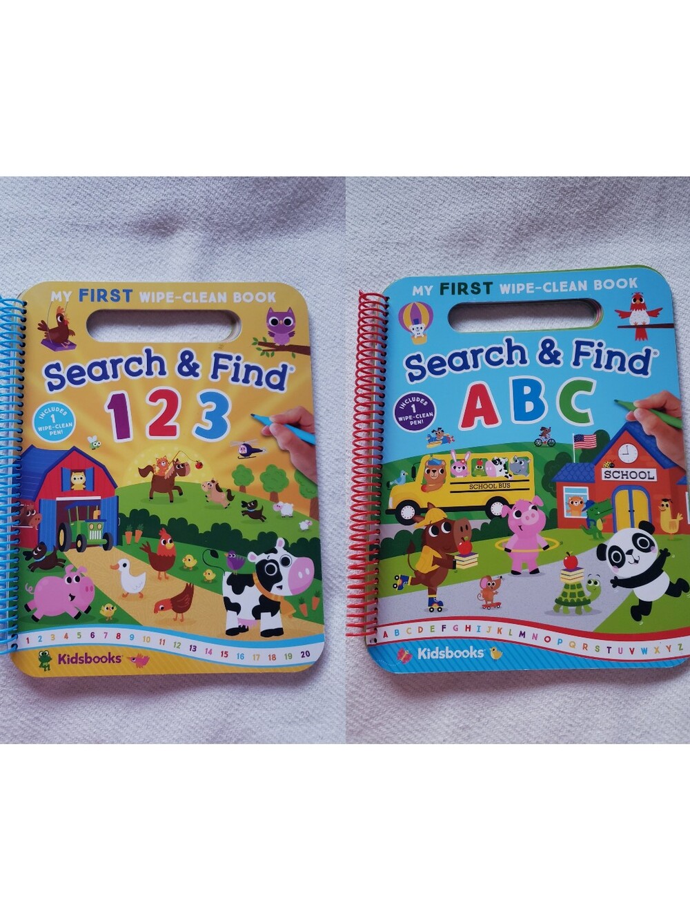 My First Search & Find ABC and 123 Wipe-Clean Activity Books